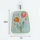 2 Pack Coral Fleece Hanging Hand Towels Floral Design Soft Kitchen Bathroom Hand Towels