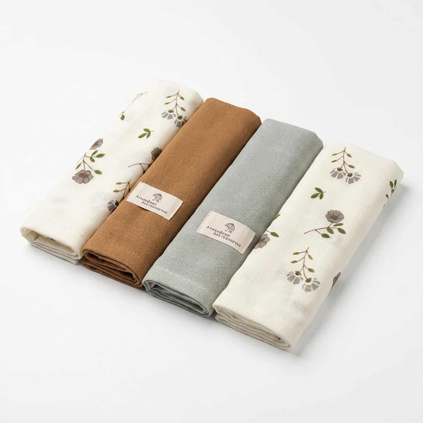 4 Pack Cotton Towels Set Soft Absorbent Decorative Kitchen Bathroom Towels