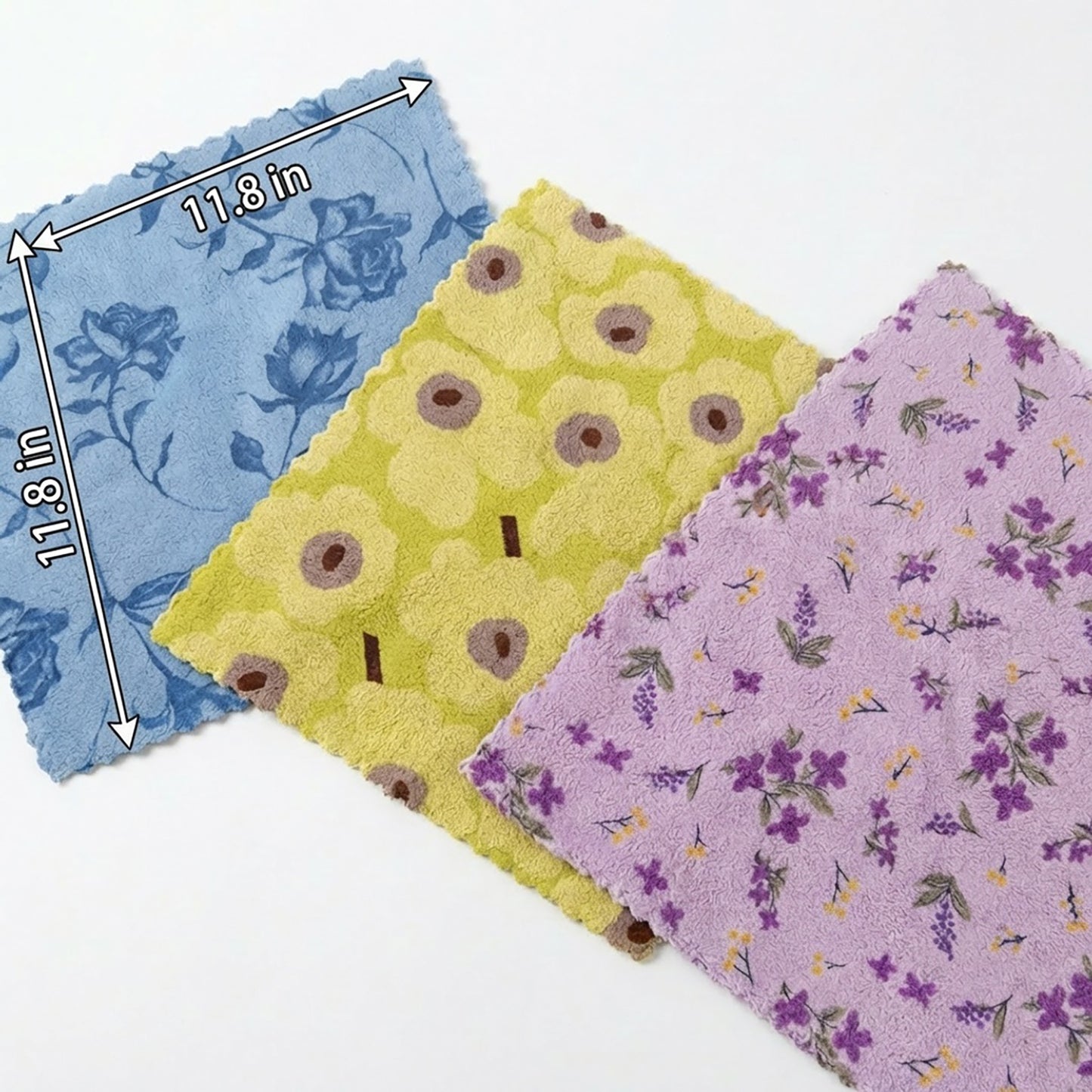 3 Pack Microfiber Kitchen Cleaning Cloths Soft Absorbent Reusable Dish Cloths for Kitchen Cleaning