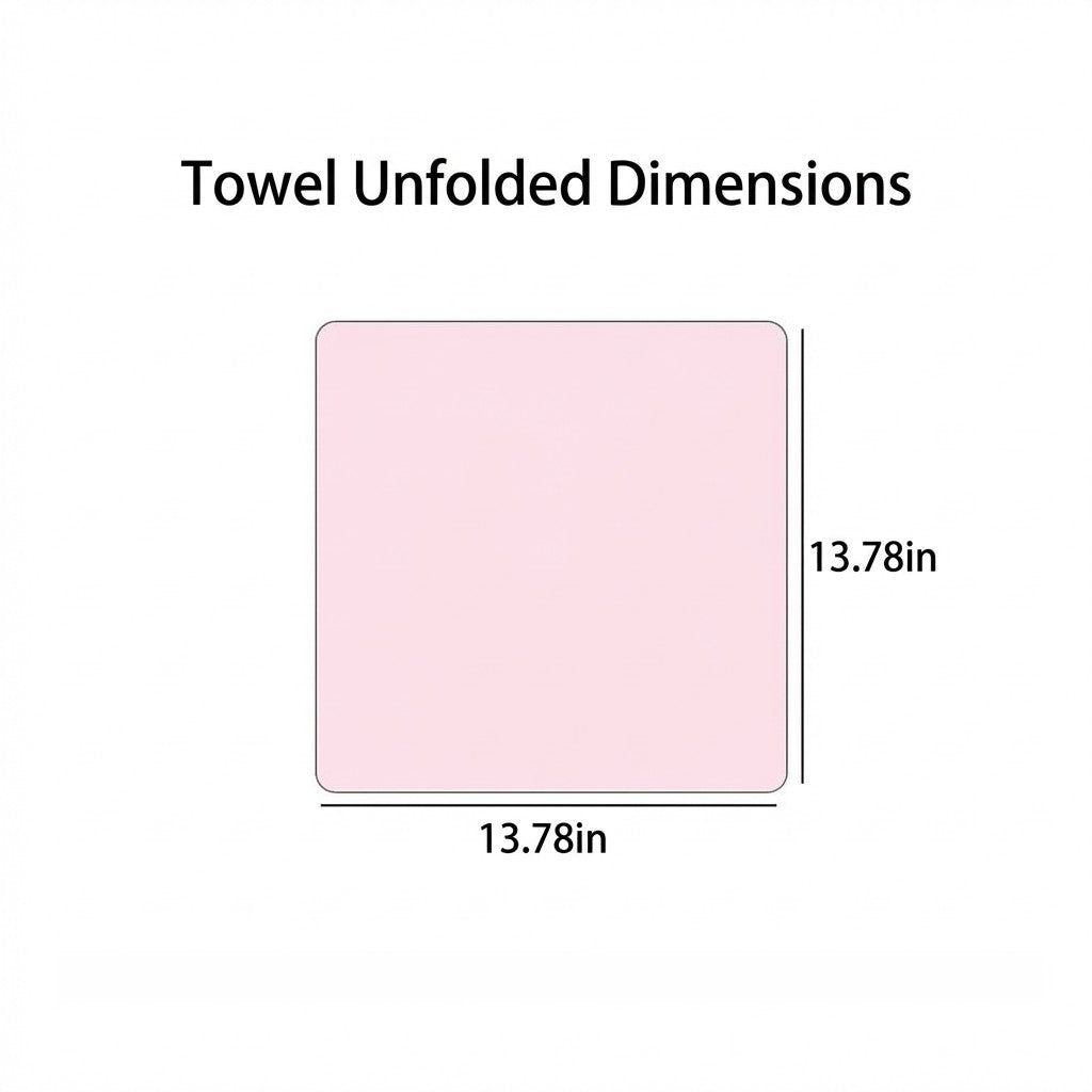 Gift Ready Washcloth 13.8 Inch Soft Cotton Face Towel Decorative Folded Design