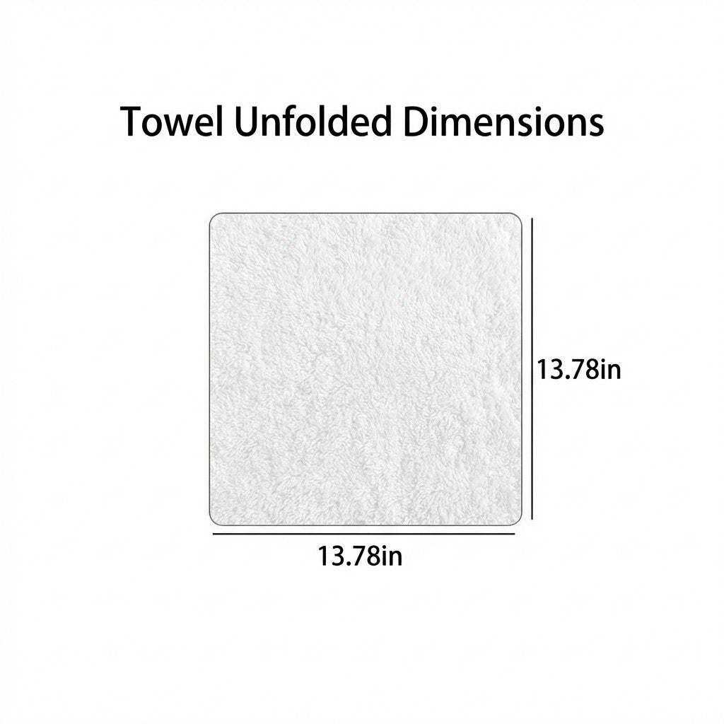 Gift Ready Washcloth 13.8 Inch Soft Cotton Face Towel Decorative Folded Design