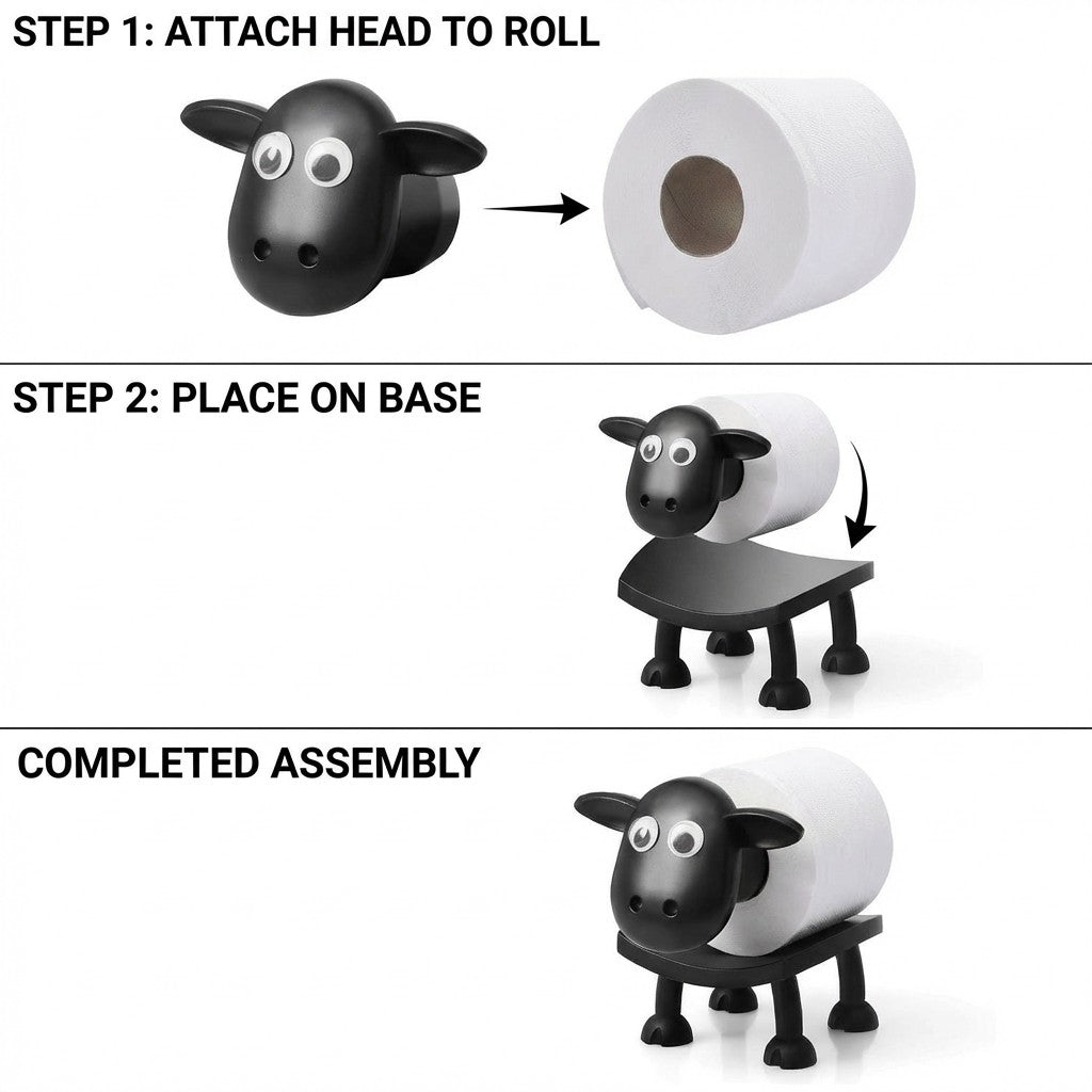 Sheep Toilet Paper Holder Funny Bathroom Toilet Roll Stand Decorative Holder