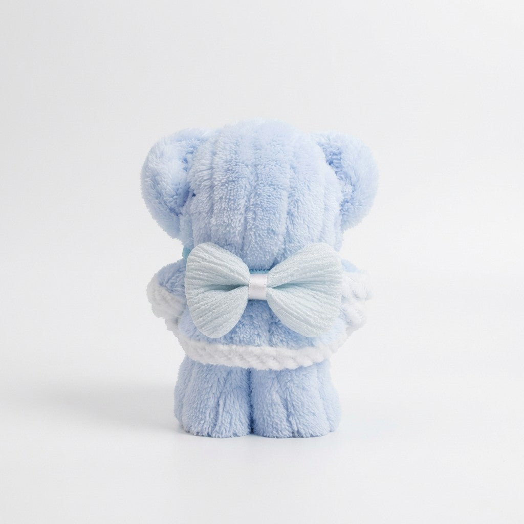 Bunny Bear Shaped Hand Towel Soft Plush Kids Bathroom Towel Decorative Gift
