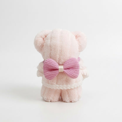 Bunny Bear Shaped Hand Towel Soft Plush Kids Bathroom Towel Decorative Gift