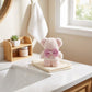 Bunny Bear Shaped Hand Towel Soft Plush Kids Bathroom Towel Decorative Gift