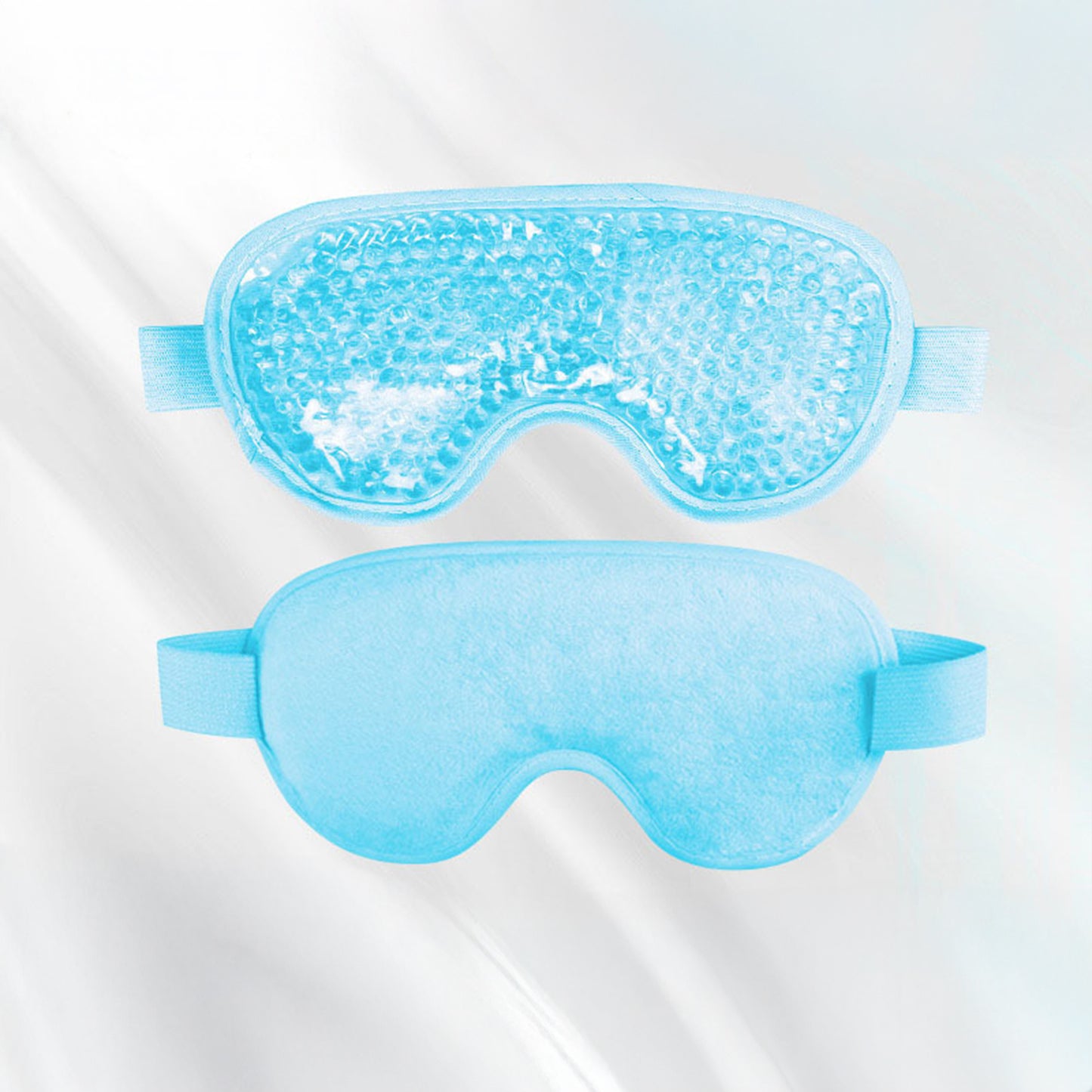 Reusable Gel Bead Eye Mask Hot and Cold Compress with PVC Exterior Adjustable Strap Design