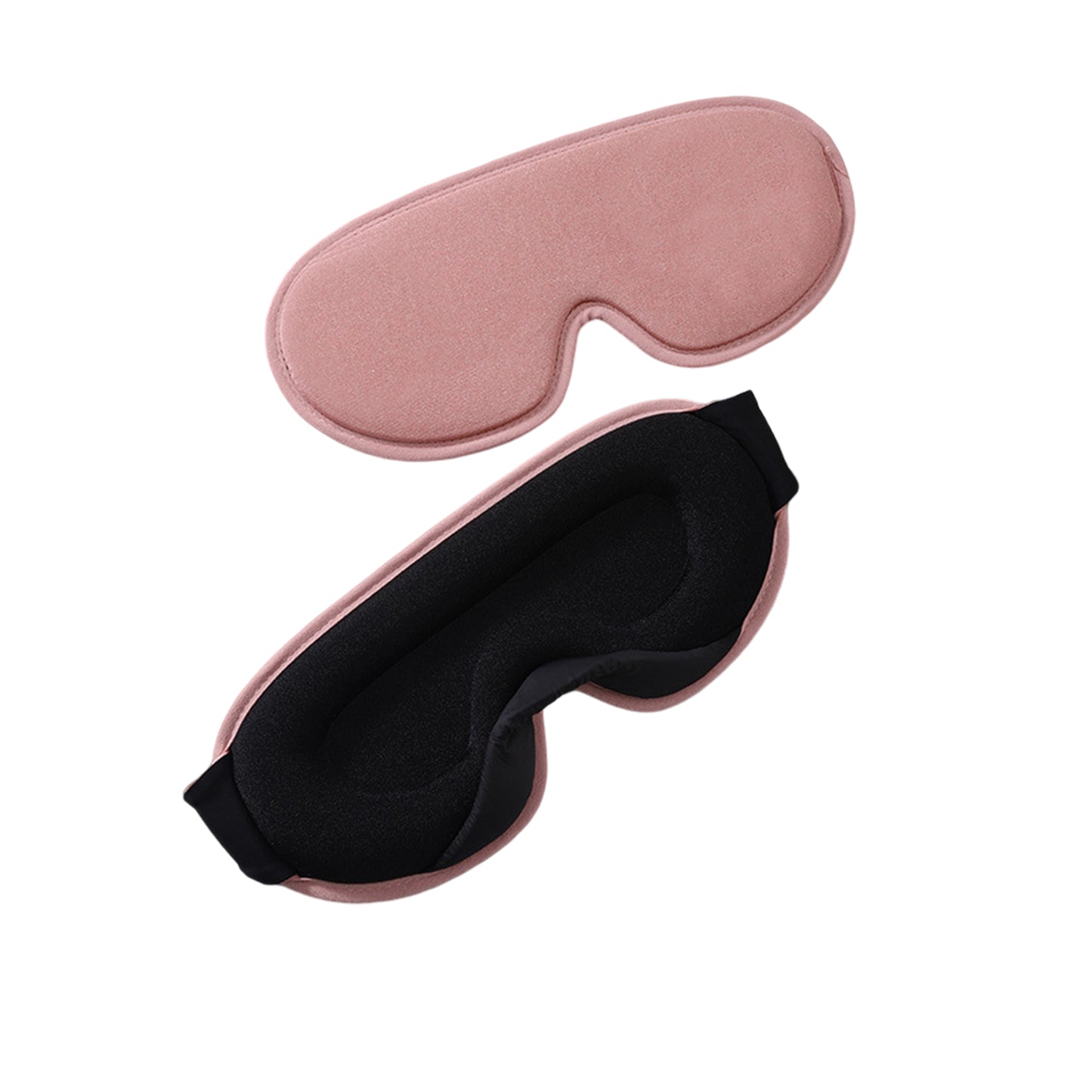 3D Contoured Sleep Eye Mask with Integrated Nose Bridge Memory Foam Light Blocking Eye Cover