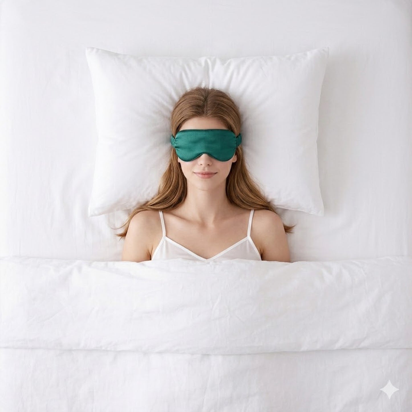 3D Contoured Sleep Eye Mask with Integrated Nose Bridge Memory Foam Light Blocking Eye Cover