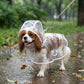 Clear Dog Raincoat Hooded Waterproof Pet Rain Jacket with Leash Hole for Small Medium Dogs