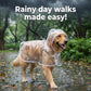 Clear Dog Raincoat Hooded Waterproof Pet Rain Jacket with Leash Hole for Small Medium Dogs