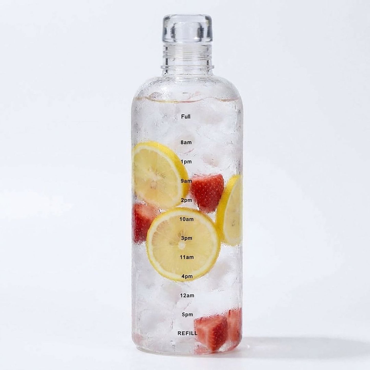 2 Pack Clear Water Bottle Reusable Plastic Drinking Bottle Leakproof Wide Mouth Hydration Bottle