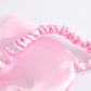 Plush Cat Face Sleep Mask Soft Faux Fur Eye Cover with Embroidered Design Elastic Satin Strap