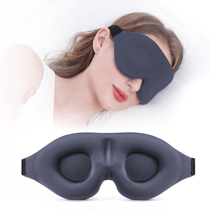 3D Contoured Sleep Eye Mask for Women and Men Adjustable Strap Light Blocking Eye Cover
