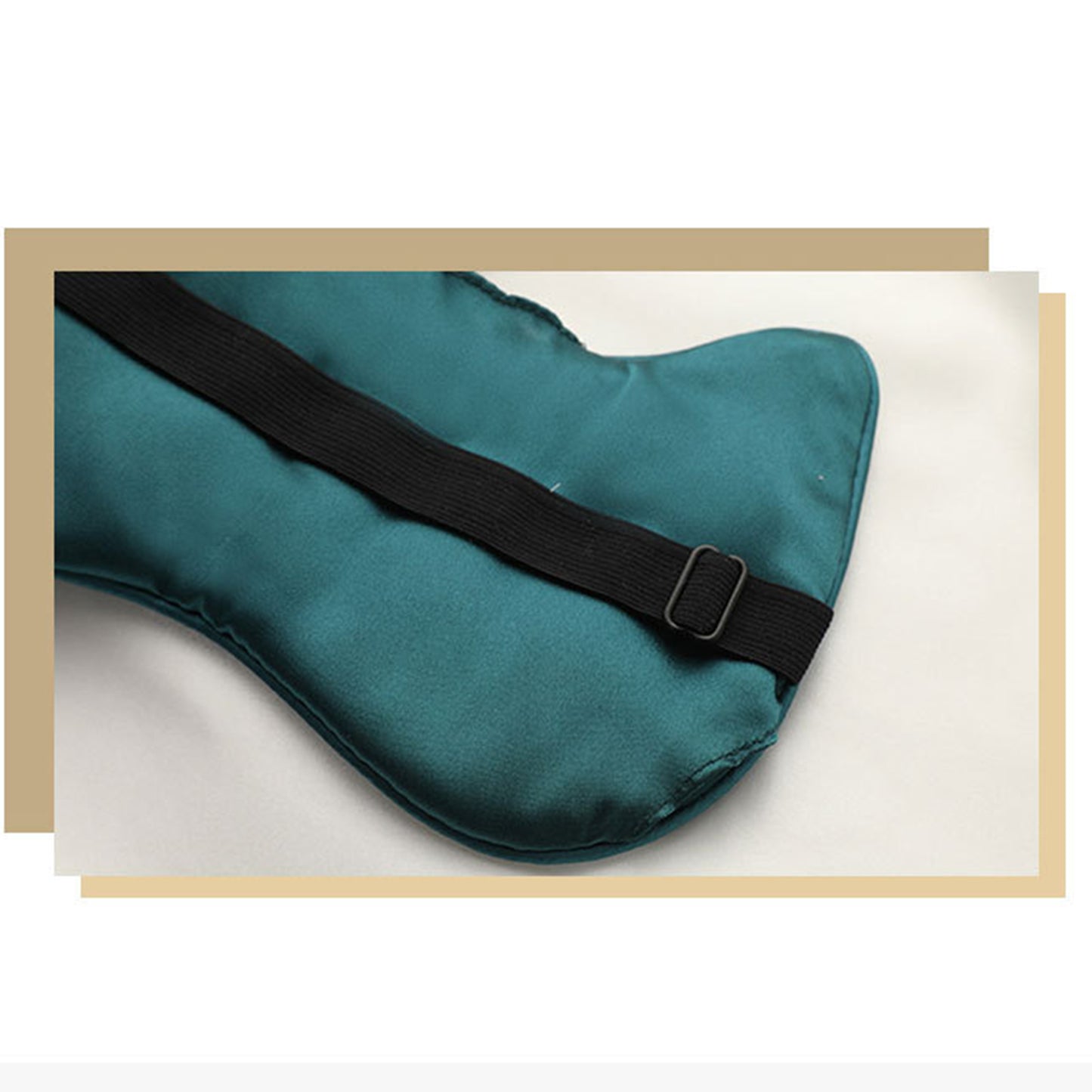 Cat Embroidered Silk Sleep Mask Adjustable Strap Soft Eye Mask for Travel Nap Night Sleep Light