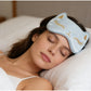 Cat Embroidered Silk Sleep Mask Adjustable Strap Soft Eye Mask for Travel Nap Night Sleep Light