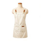 PU Leather Kitchen Apron with Multi Pocket Work Apron for Cooking Barista Grilling