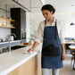 Denim Kitchen Apron with Adjustable Neck Strap Multi Pocket Work Apron for Cooking Baking Barista