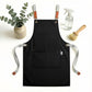 Canvas Utility Apron with Straps Cross Back Design for Kitchen Cafe and Artisan Work
