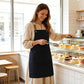 Canvas Utility Apron with Straps Cross Back Design for Kitchen Cafe and Artisan Work