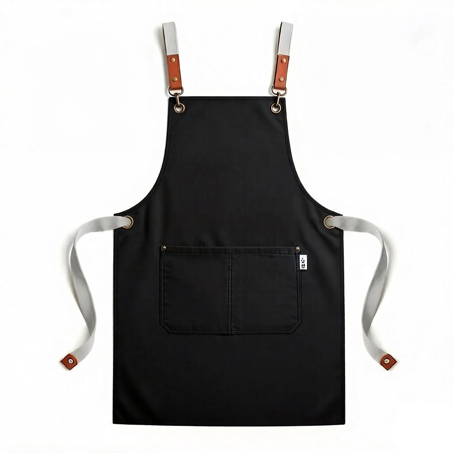 Canvas Utility Apron with Straps Cross Back Design for Kitchen Cafe and Artisan Work