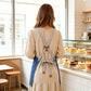 Canvas Utility Apron with Straps Cross Back Design for Kitchen Cafe and Artisan Work