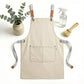 Canvas Utility Apron with Straps Cross Back Design for Kitchen Cafe and Artisan Work