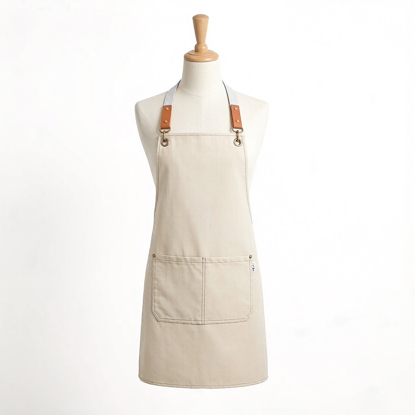 Canvas Utility Apron with Straps Cross Back Design for Kitchen Cafe and Artisan Work