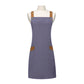 Canvas Kitchen Apron with Adjustable Shoulder Straps Multi Pocket Work Apron for Cooking Cleaning