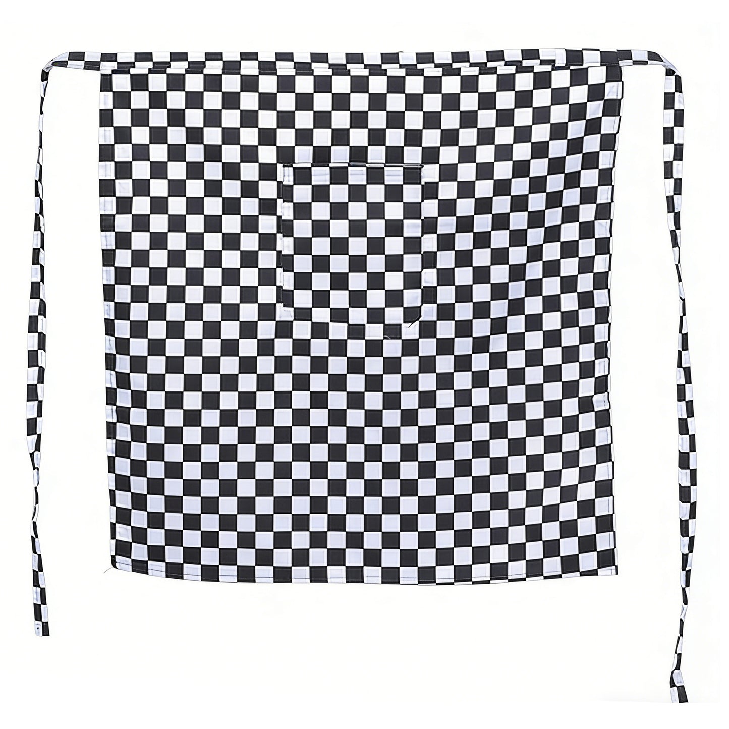 Checkered Waist Apron with Front Pocket Half Apron for Cooking Baking Serving Cleaning