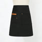 Waist Apron with Multiple Pockets Adjustable Tie Straps Half Apron for Cooking Serving Barista