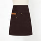 Waist Apron with Multiple Pockets Adjustable Tie Straps Half Apron for Cooking Serving Barista