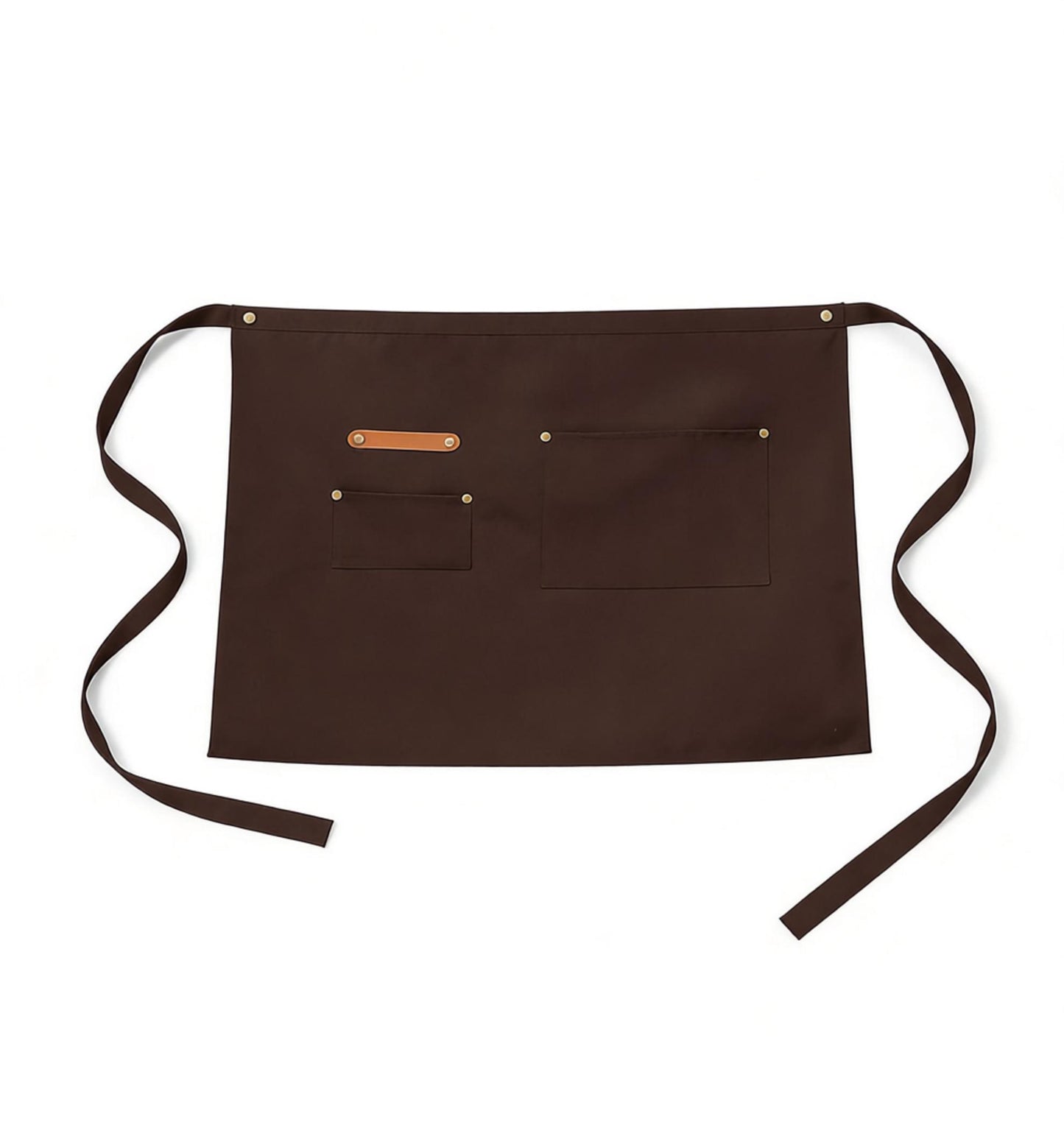 Waist Apron with Multiple Pockets Adjustable Tie Straps Half Apron for Cooking Serving Barista