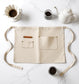 Waist Apron with Multiple Pockets Adjustable Tie Straps Half Apron for Cooking Serving Barista