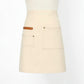 Waist Apron with Multiple Pockets Adjustable Tie Straps Half Apron for Cooking Serving Barista