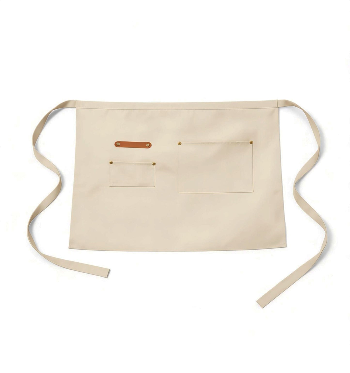 Waist Apron with Multiple Pockets Adjustable Tie Straps Half Apron for Cooking Serving Barista