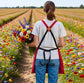 Full Coverage Gardening Apron with Large Harvest Pocket Oxford Fabric Apron for Yard Fruit Picking