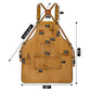 Full Coverage Work Apron with Multi Pocket Storage Canvas Utility Apron for Workshop Gardening