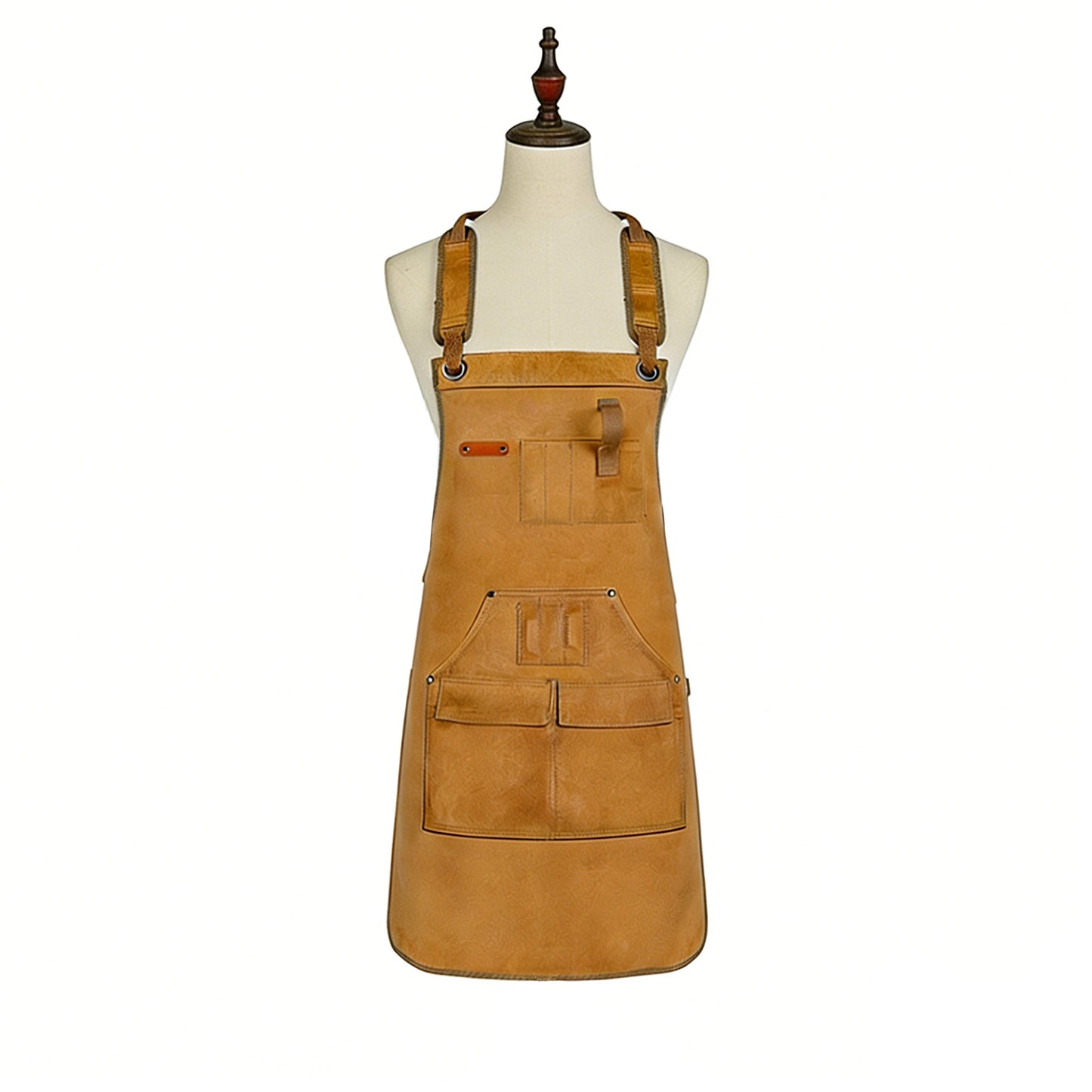 Full Coverage Work Apron with Multi Pocket Storage Canvas Utility Apron for Workshop Gardening