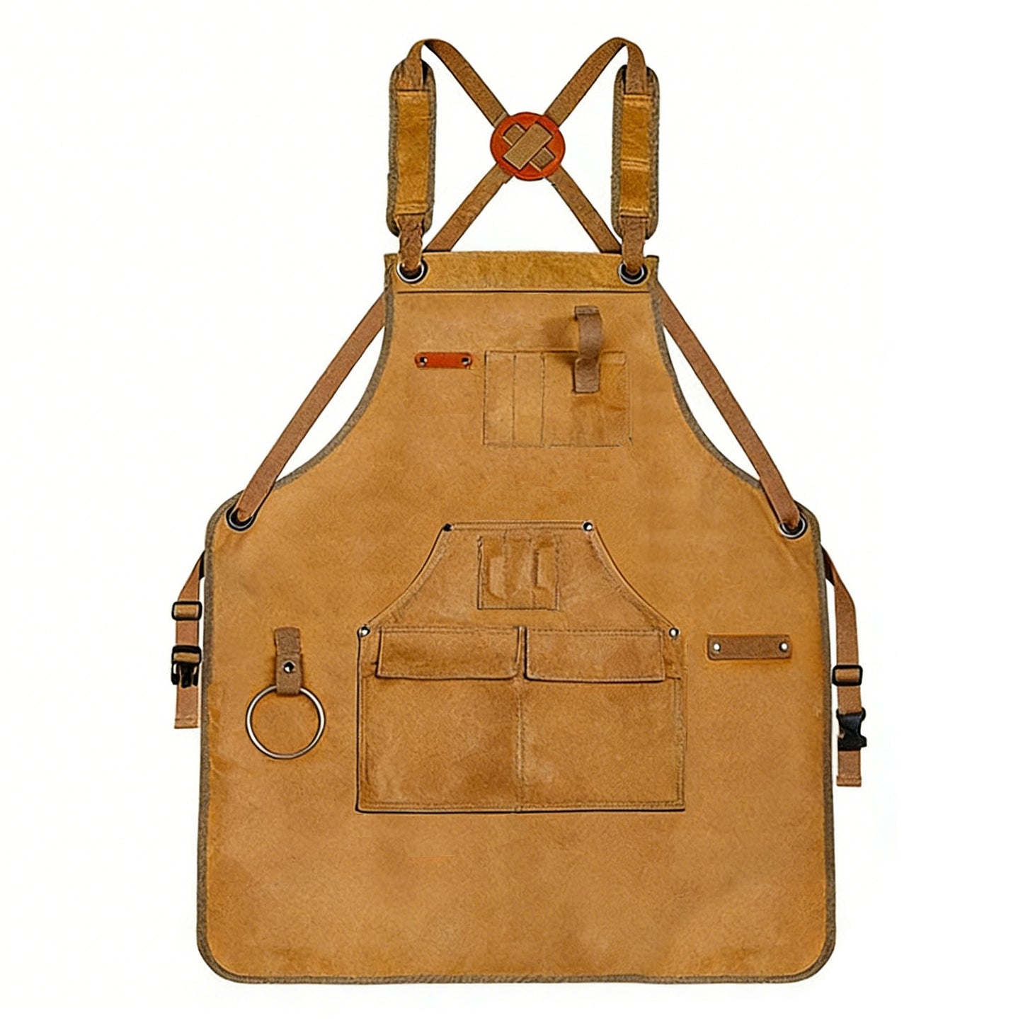 Full Coverage Work Apron with Multi Pocket Storage Canvas Utility Apron for Workshop Gardening