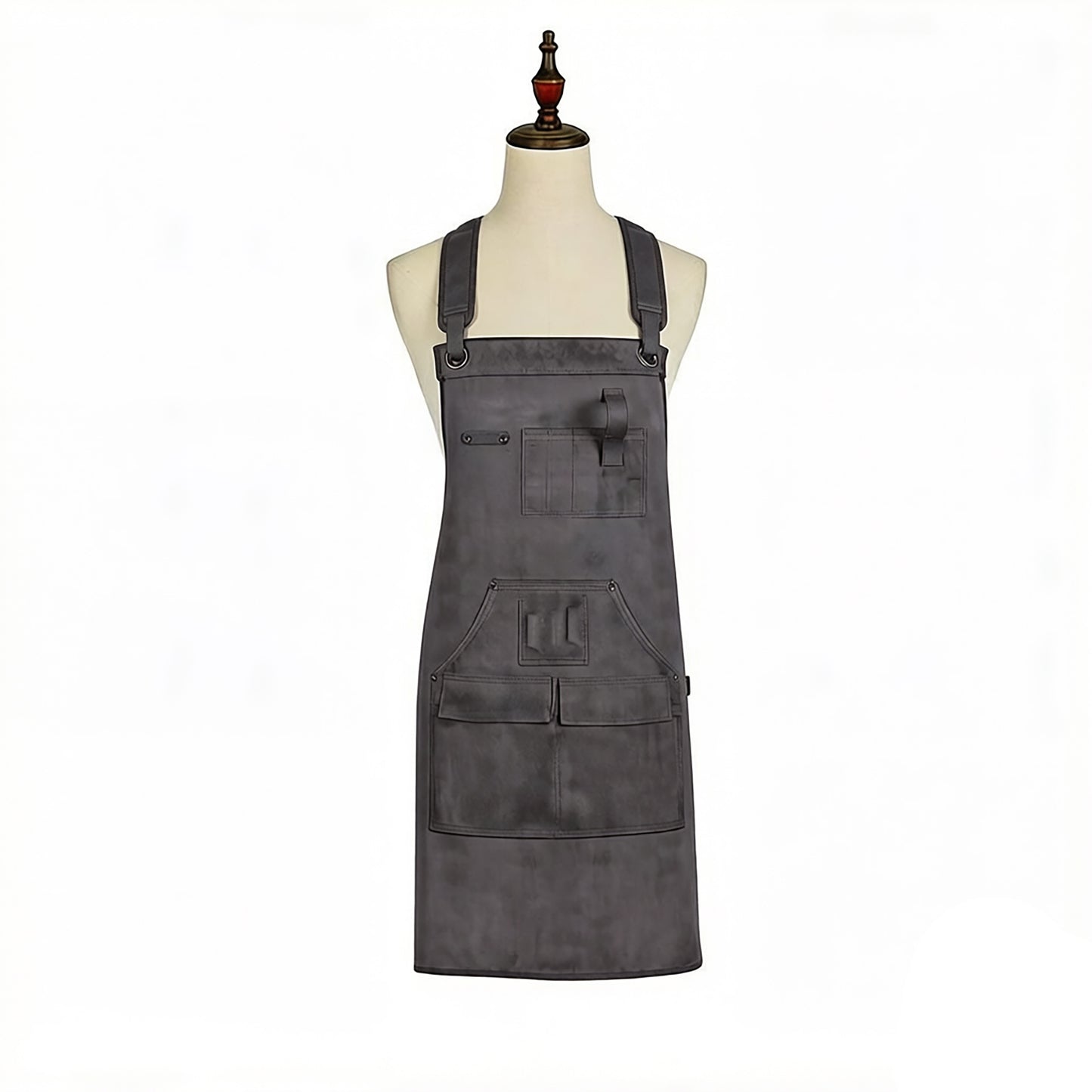 Full Coverage Work Apron with Multi Pocket Storage Canvas Utility Apron for Workshop Gardening