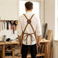 Canvas Work Apron with Multiple Tool Pockets Utility Apron for Workshop Kitchen Gardening