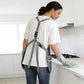 Canvas Utility Apron with Multiple Pockets Work Apron for Cleaning Cooking Gardening Household Tasks