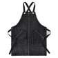 Denim Style Work Apron with Dual Front Pockets Utility Apron for Kitchen Cafe Workshop and Home Use