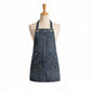 Denim Style Work Apron with Dual Front Pockets Utility Apron for Kitchen Cafe Workshop and Home Use