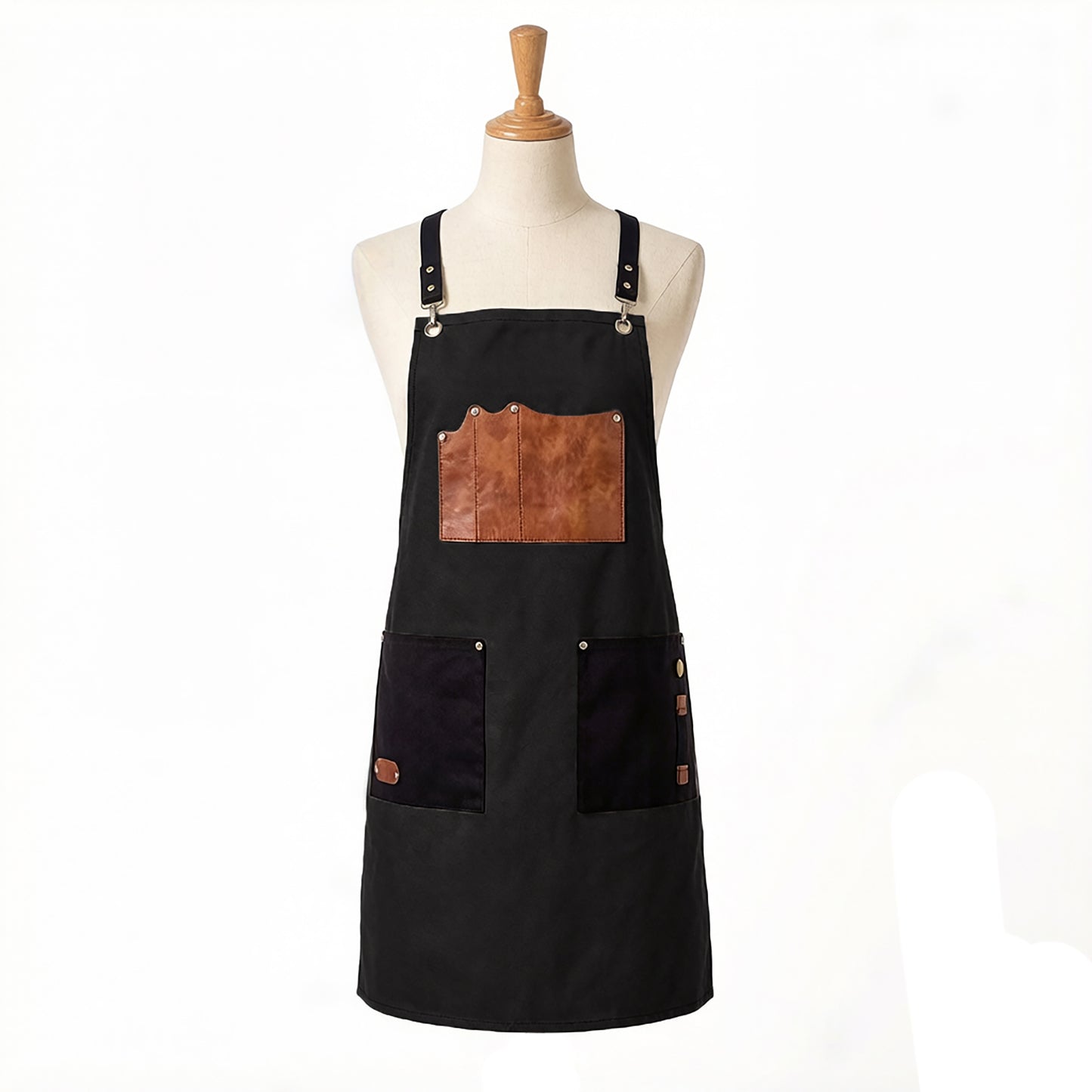 Utility Work Apron with Multi Pocket Design Full Coverage Apron for Kitchen Studio Workshop and Home
