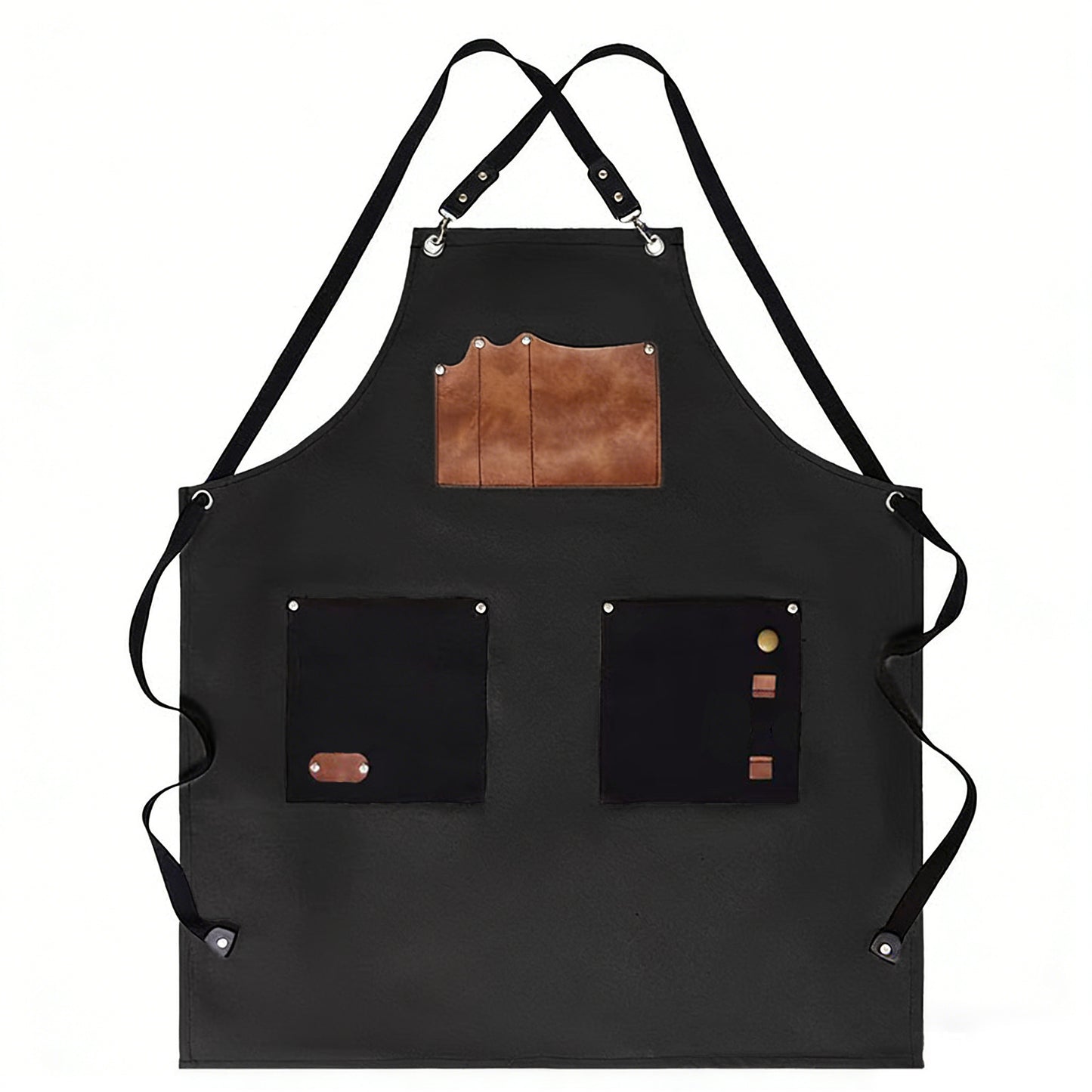 Utility Work Apron with Multi Pocket Design Full Coverage Apron for Kitchen Studio Workshop and Home