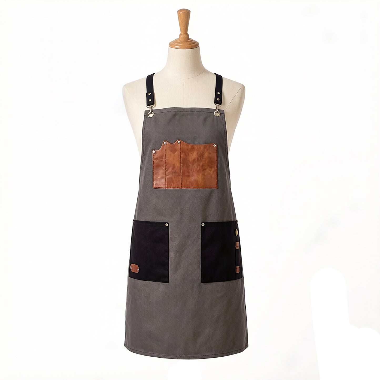 Utility Work Apron with Multi Pocket Design Full Coverage Apron for Kitchen Studio Workshop and Home