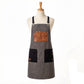 Utility Work Apron with Multi Pocket Design Full Coverage Apron for Kitchen Studio Workshop and Home