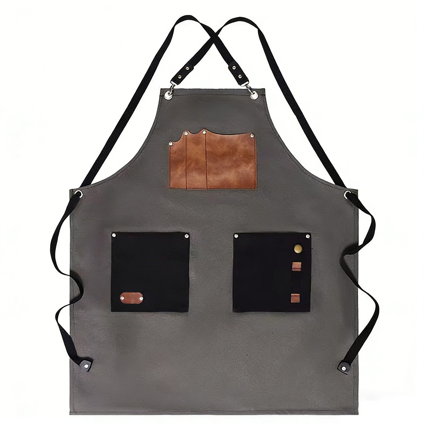 Utility Work Apron with Multi Pocket Design Full Coverage Apron for Kitchen Studio Workshop and Home