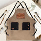 Utility Work Apron with Multi Pocket Design Full Coverage Apron for Kitchen Studio Workshop and Home